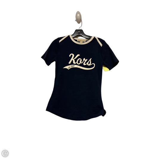 Top Short Sleeve By Michael By Michael Kors In Navy, Size: Xs