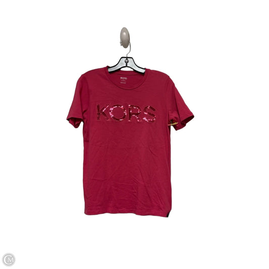 Top Short Sleeve By Michael By Michael Kors In Pink, Size: Xs