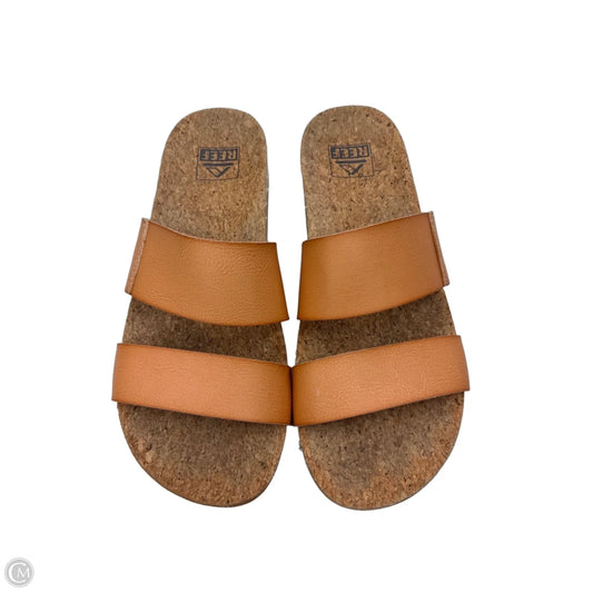 Sandals Flats By Reef In Orange, Size: 7