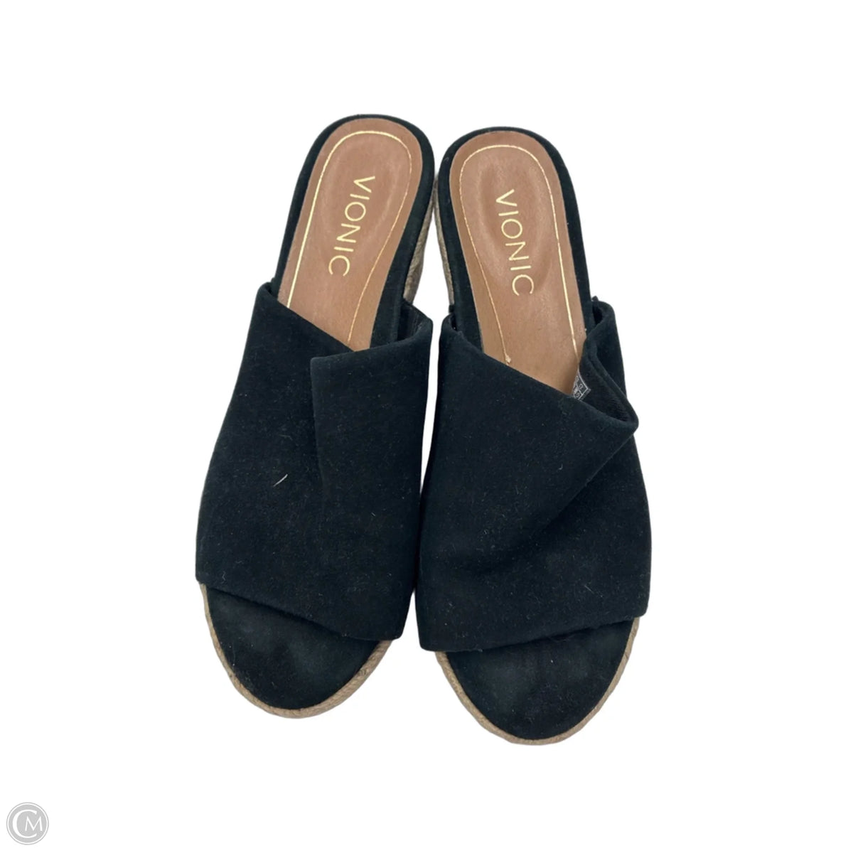 Sandals Heels Wedge By Vionic In Black, Size: 7