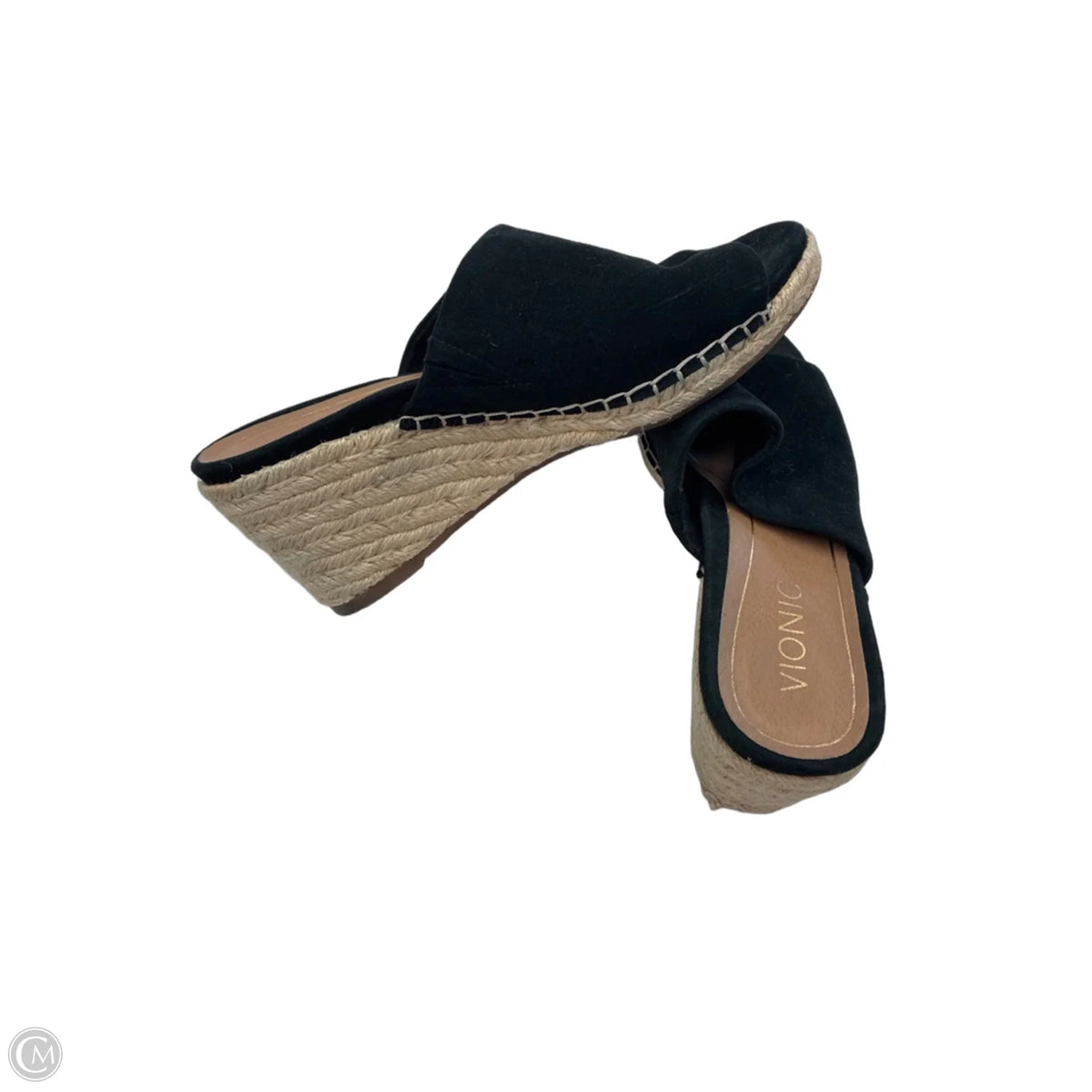Sandals Heels Wedge By Vionic In Black, Size: 7