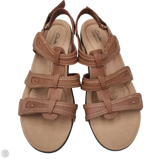 Sandals Flats By Clarks In Tan, Size: 11