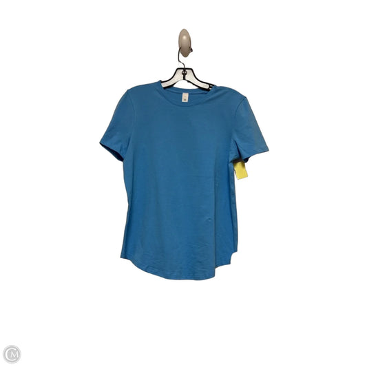 Athletic Top Short Sleeve By Lululemon In Blue, Size: S