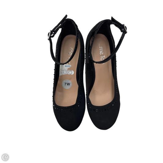 Shoes Heels Wedge By Me Too In Black, Size: 7