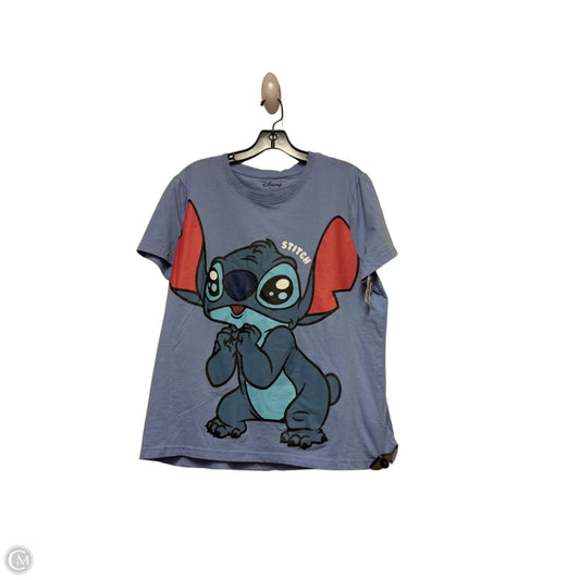Top Short Sleeve Basic By Disney In Blue, Size: L