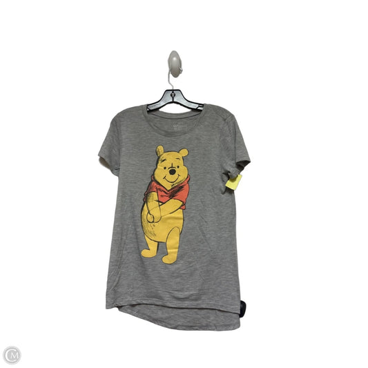 Top Short Sleeve Basic By Disney In Grey, Size: M