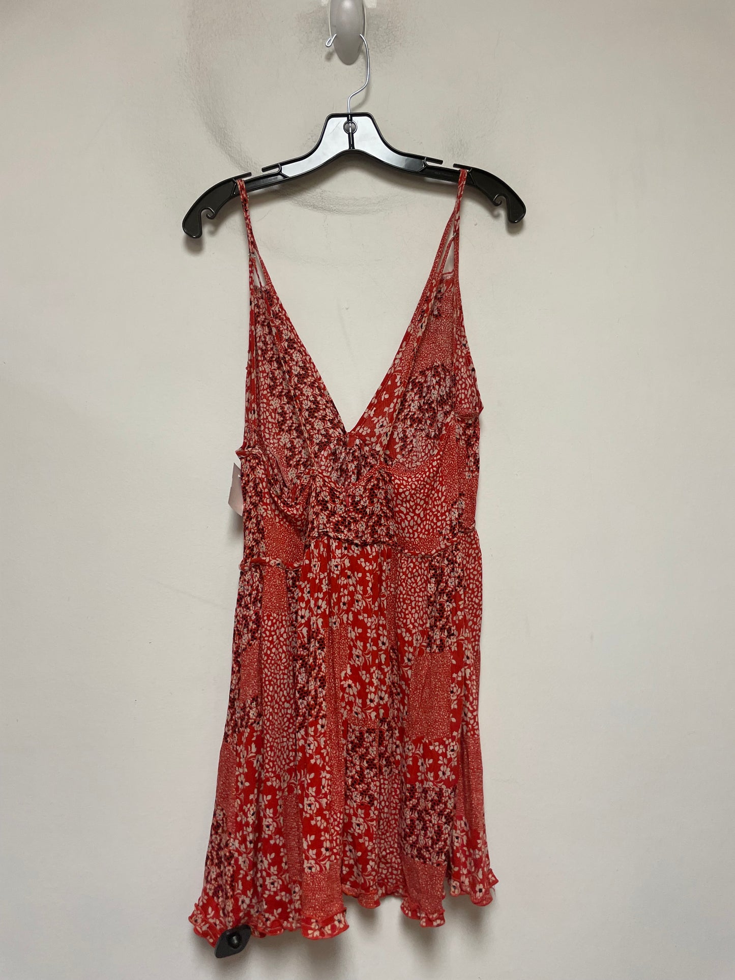 Red Dress Casual Short Clothes Mentor, Size L