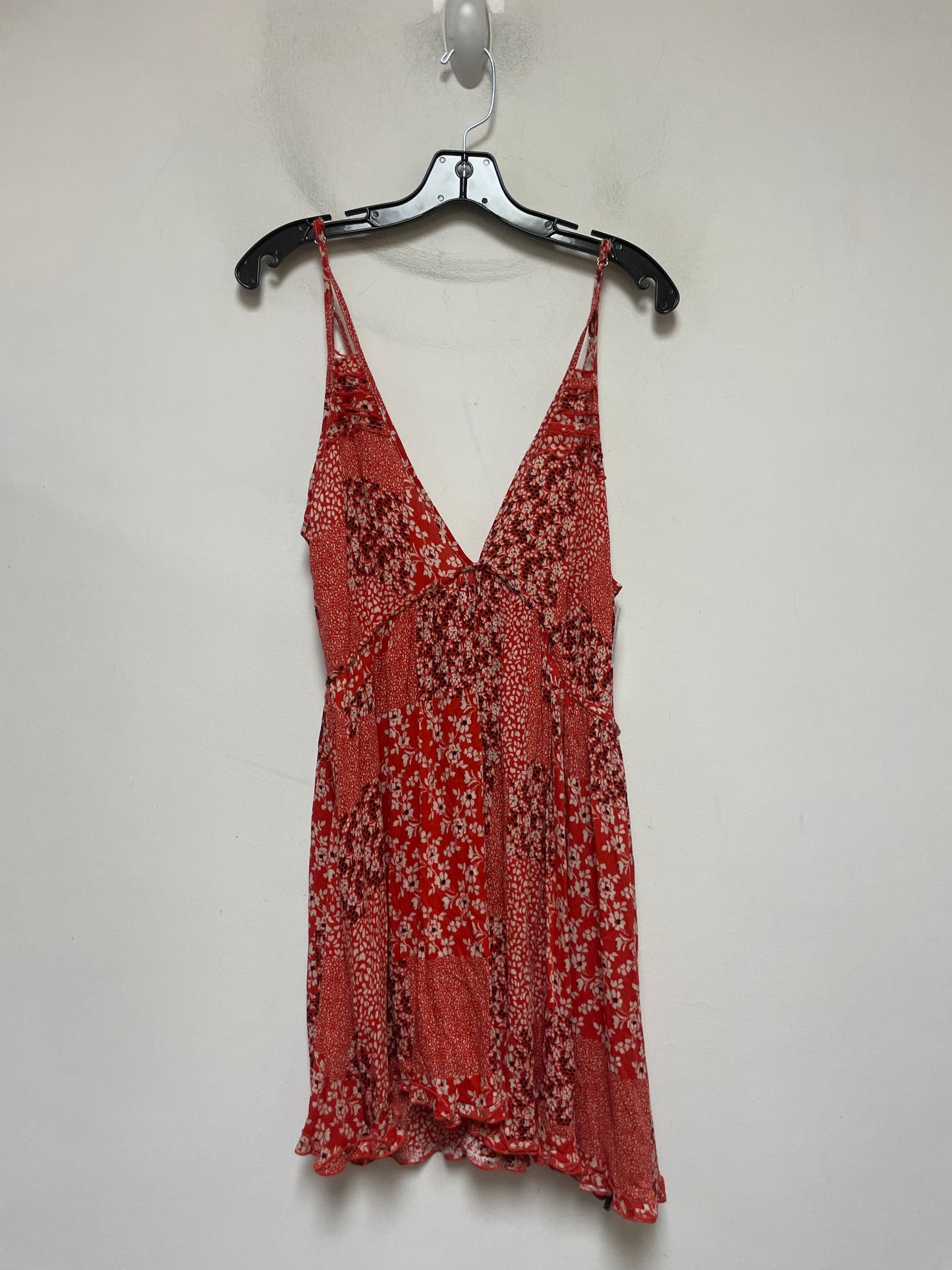 Red Dress Casual Short Clothes Mentor, Size L