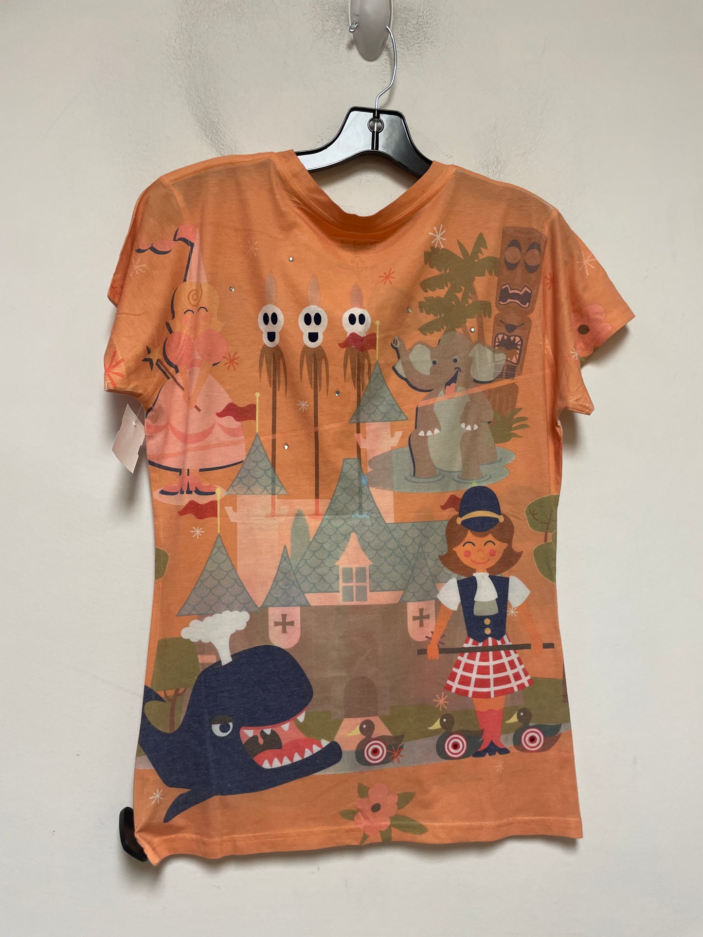 Orange Top Short Sleeve Basic Disney Store, Size L