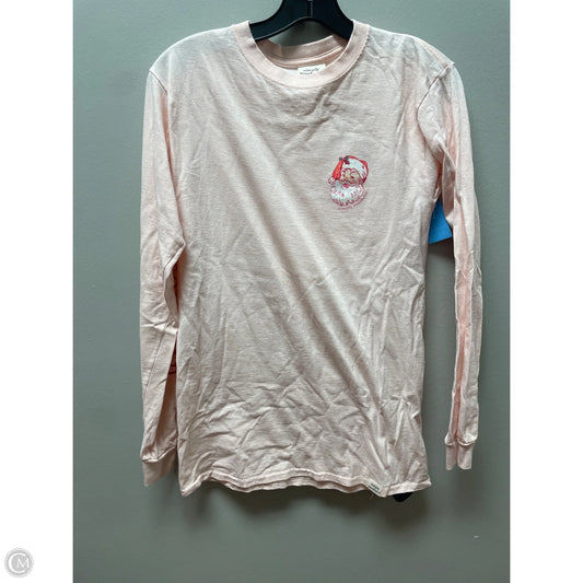 Top Long Sleeve By Simply Southern In Peach, Size: S