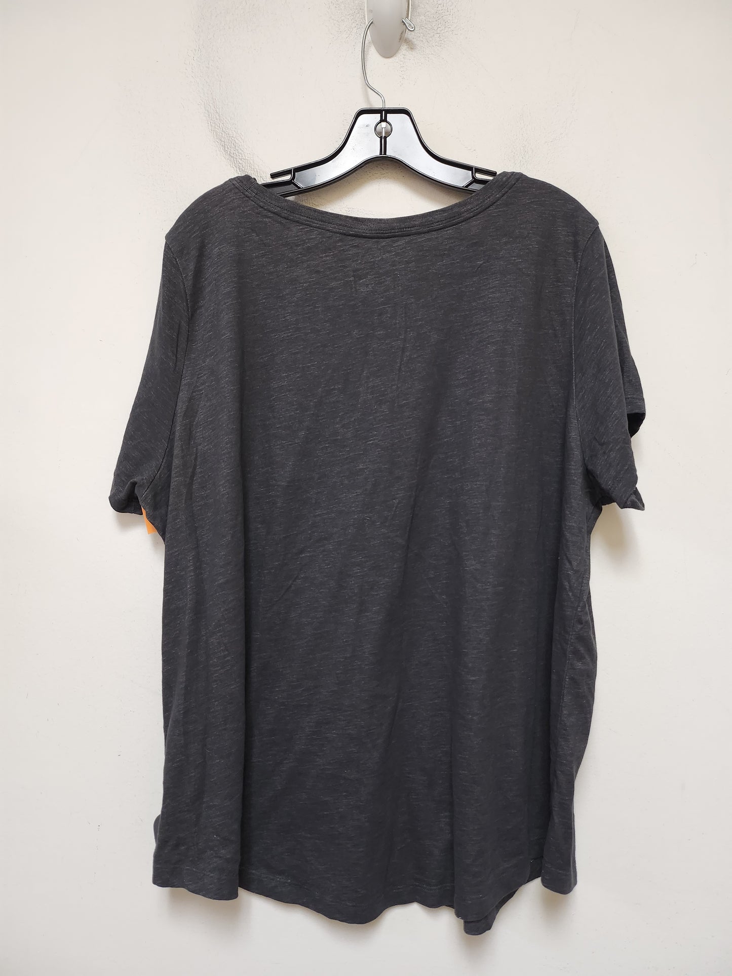 Athletic Top Short Sleeve By Nike In Grey, Size: Xl