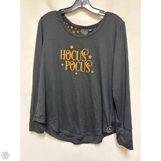 Top Long Sleeve Basic By Clothes Mentor In Black, Size: L