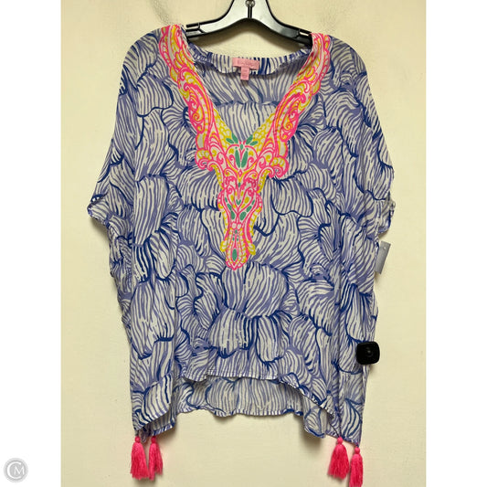 Top Short Sleeve Designer By Lilly Pulitzer In Multi-colored, Size: L