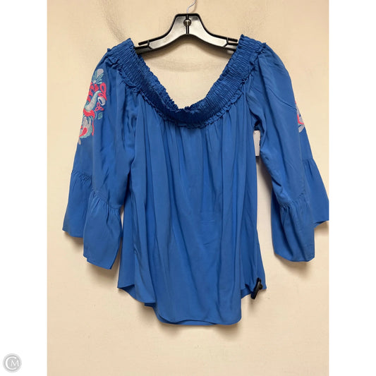 Top Long Sleeve Designer By Lilly Pulitzer In Blue, Size: L