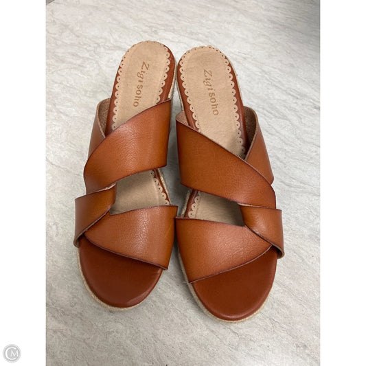 Sandals Heels Wedge By Zigi Soho In Tan, Size: 9.5