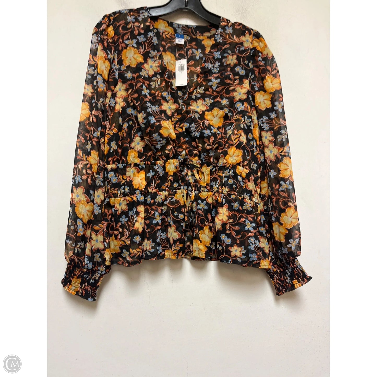 Top Long Sleeve By Old Navy In Floral Print, Size: L