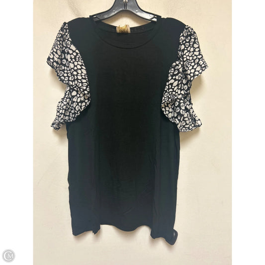 Top Short Sleeve By Violet And Claire In Black & White, Size: M