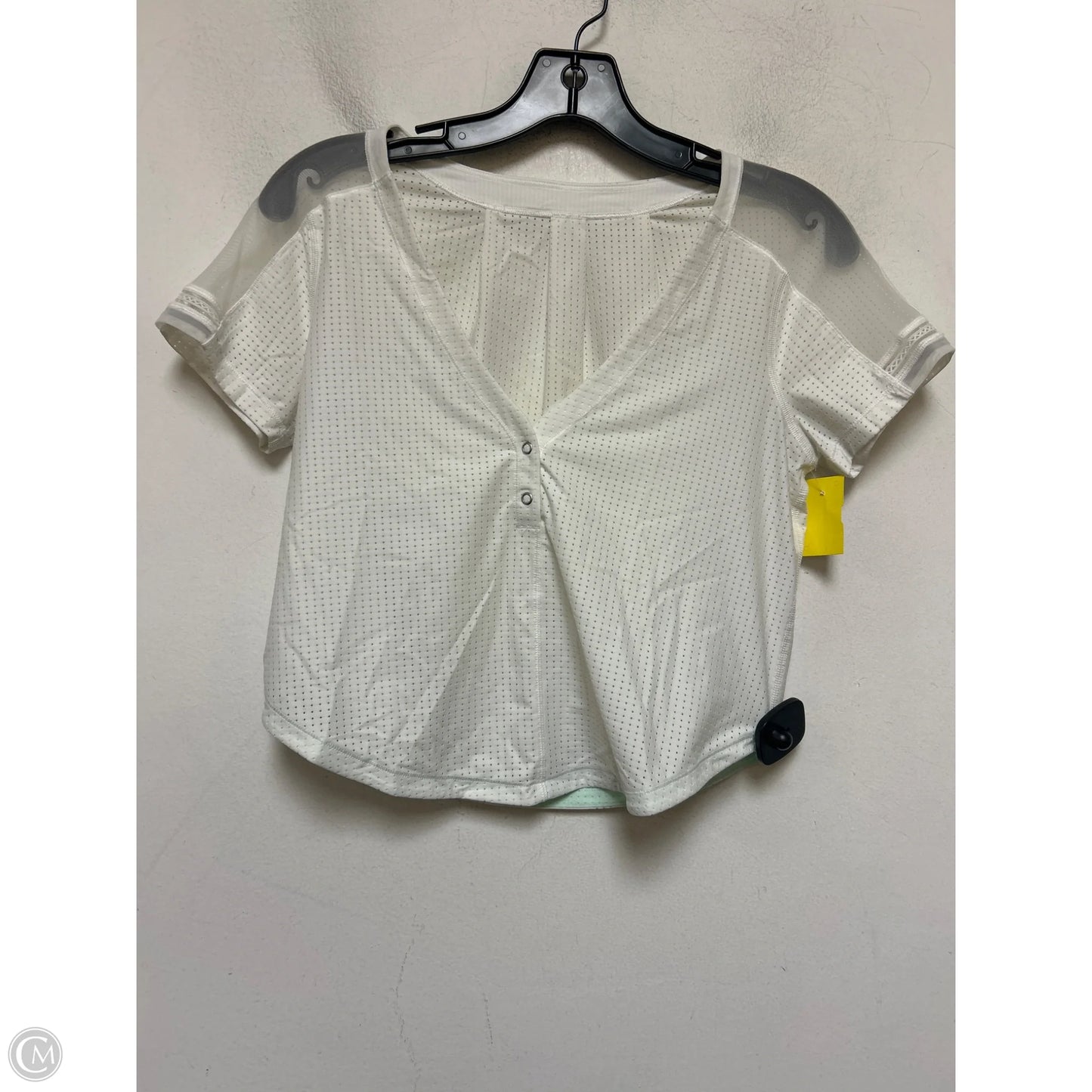Top Short Sleeve By Lululemon In White, Size: S