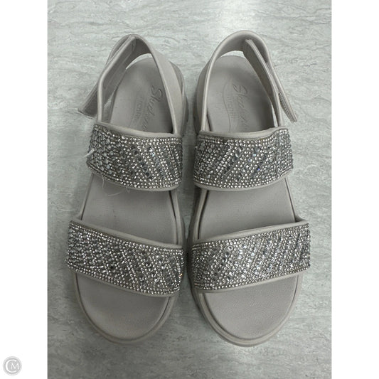 Sandals Flats By Skechers In Silver, Size: 8