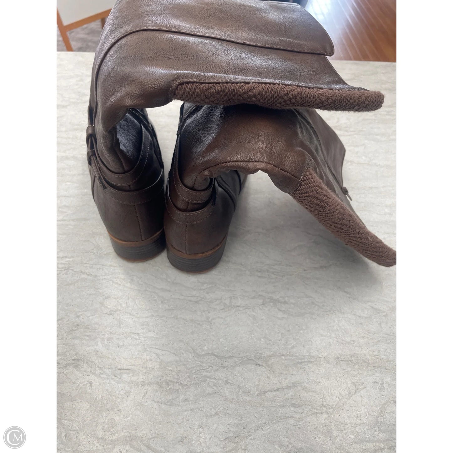 Boots Mid-calf Flats By Life Stride In Brown, Size: 9