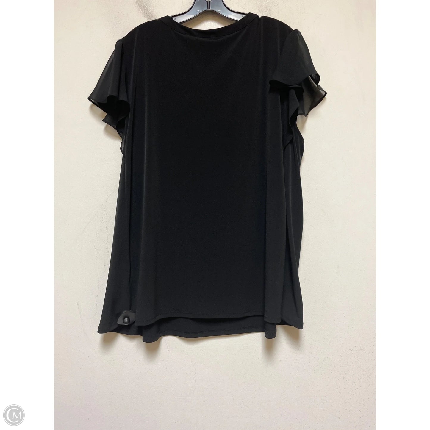 Top Short Sleeve By Premise In Black, Size: 3x