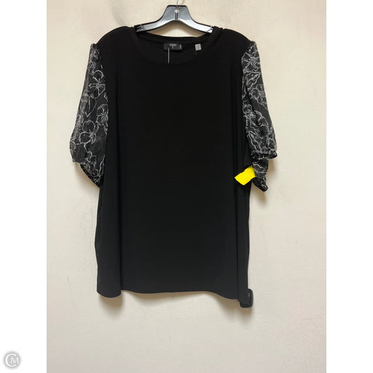 Top Short Sleeve By Tahari In Black, Size: 3x
