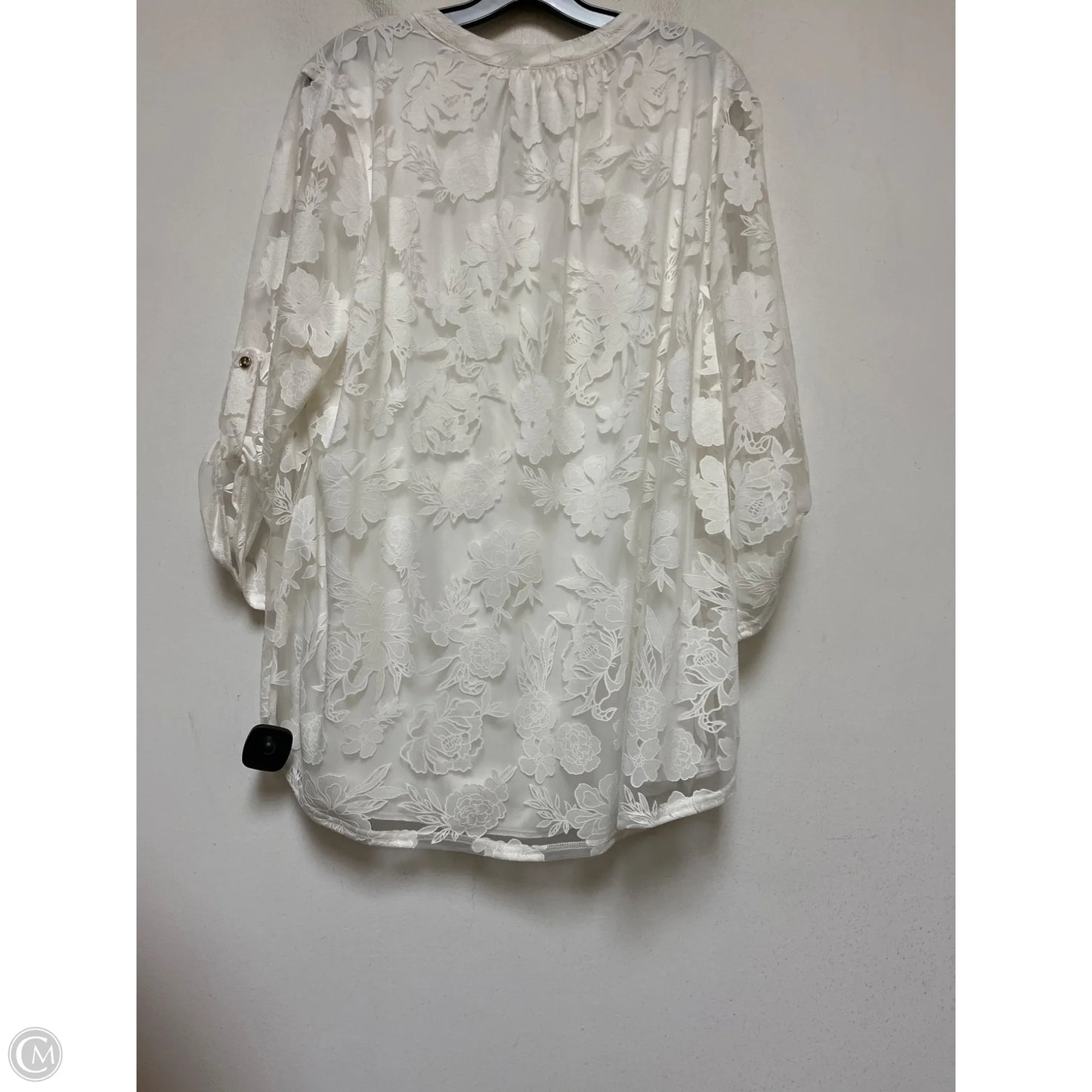 Top Short Sleeve By Siren Lily In White, Size: 3x