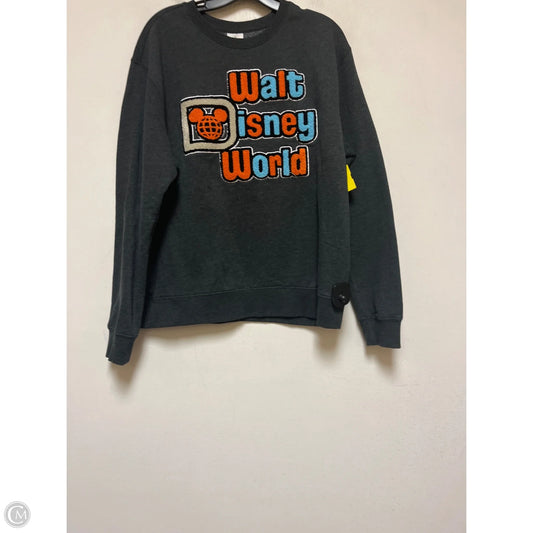 Sweatshirt Crewneck By Disney In Grey, Size: L