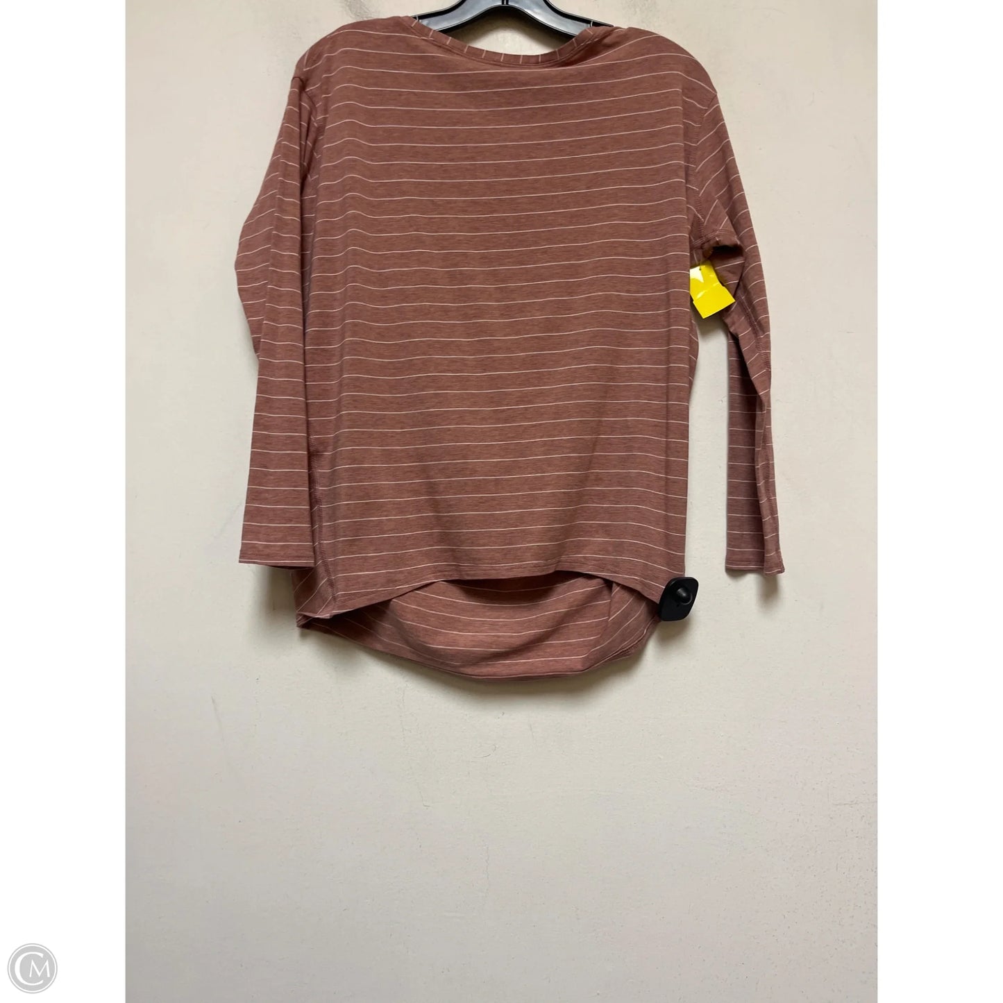 Athletic Top Long Sleeve Crewneck By Lululemon In Striped Pattern, Size: S