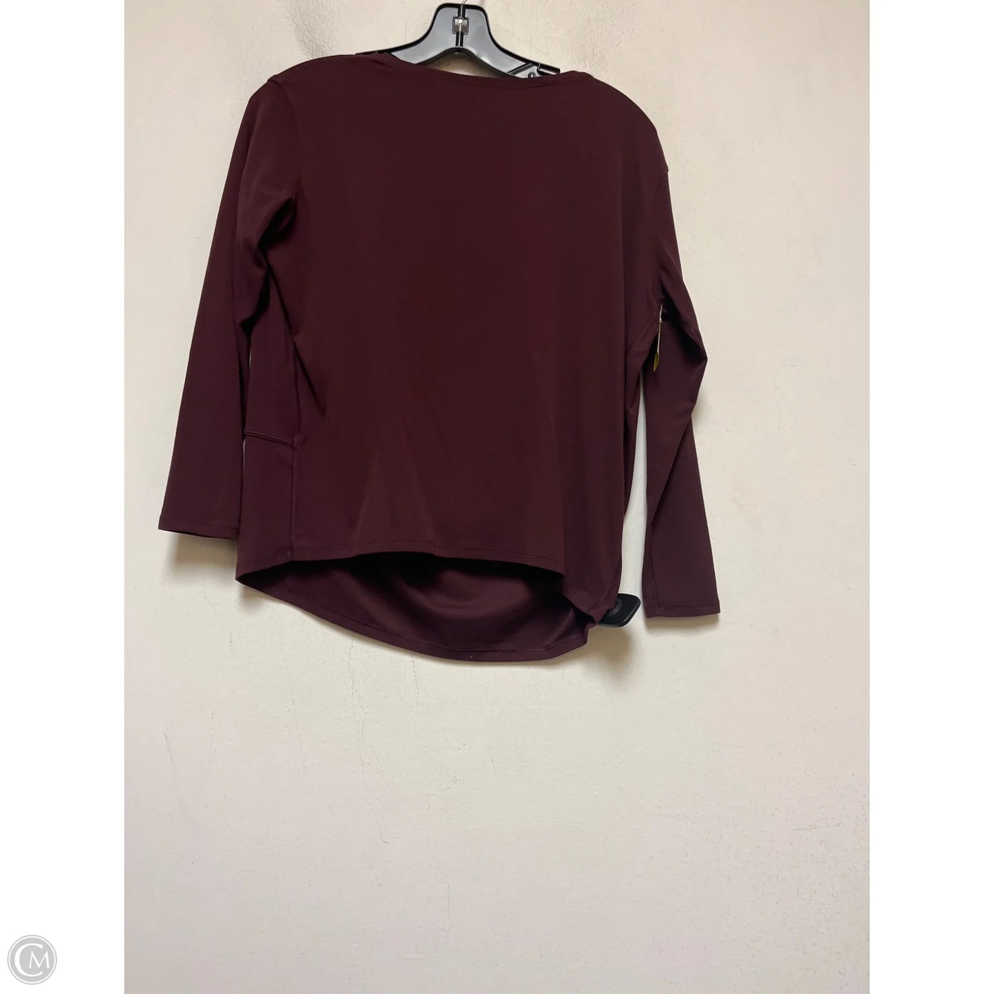 Athletic Top Long Sleeve Crewneck By Lululemon In Maroon, Size: S