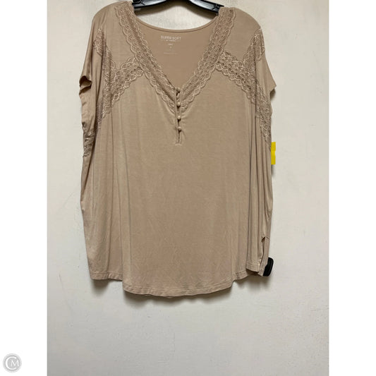 Top Short Sleeve By Torrid In Cream, Size: Xl