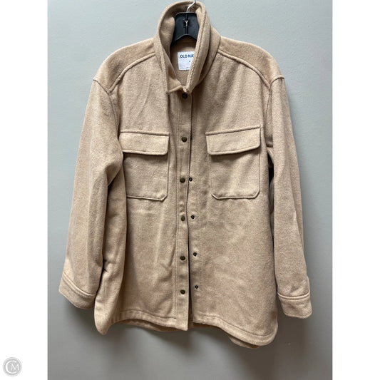 Jacket Shirt By Old Navy In Tan, Size: M