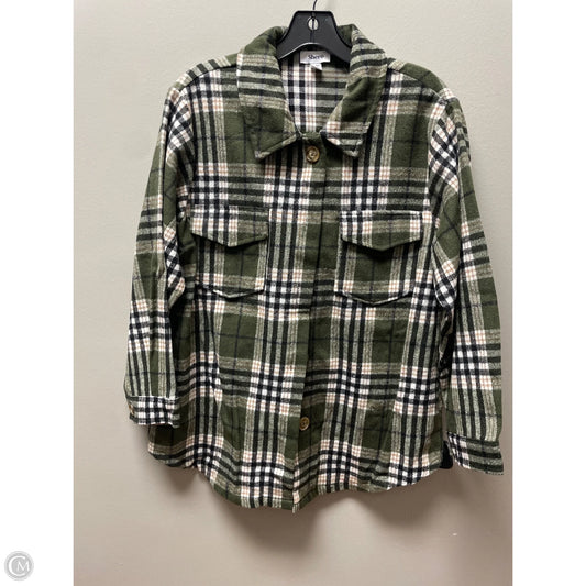 Jacket Shirt By Clothes Mentor In Plaid Pattern, Size: S