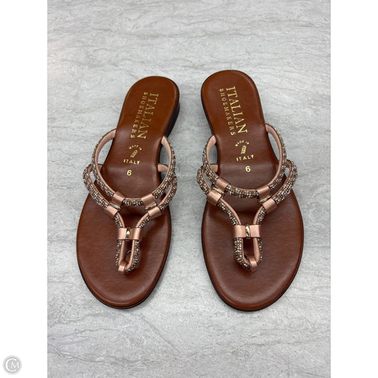 Sandals Flats By Italian Shoemakers In Rose Gold