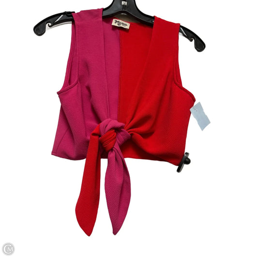 Top Sleeveless By Mumu In Pink & Red, Size: S