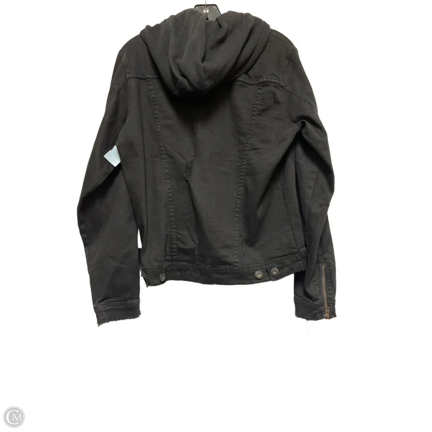 Jacket Denim By Clothes Mentor In Black, Size: S