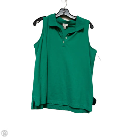 Top Sleeveless By J. Crew In Green, Size: M