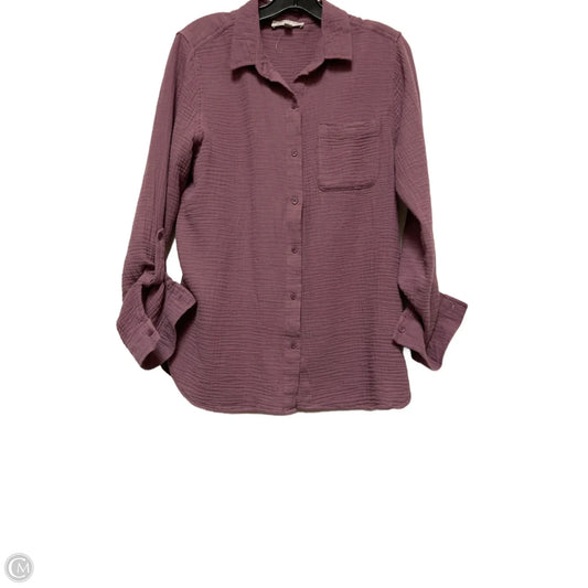 Top Long Sleeve By Anne Klein In Purple, Size: M