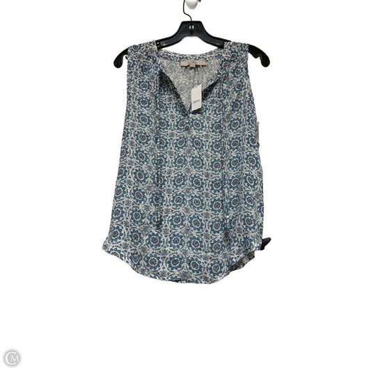 Top Sleeveless By Loft In Blue & White, Size: Xs