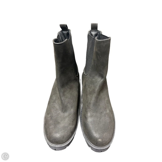 Boots Ankle Heels By Loft In Grey, Size: 6.5