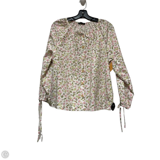 Top Long Sleeve By J. Crew In Floral Print, Size: M