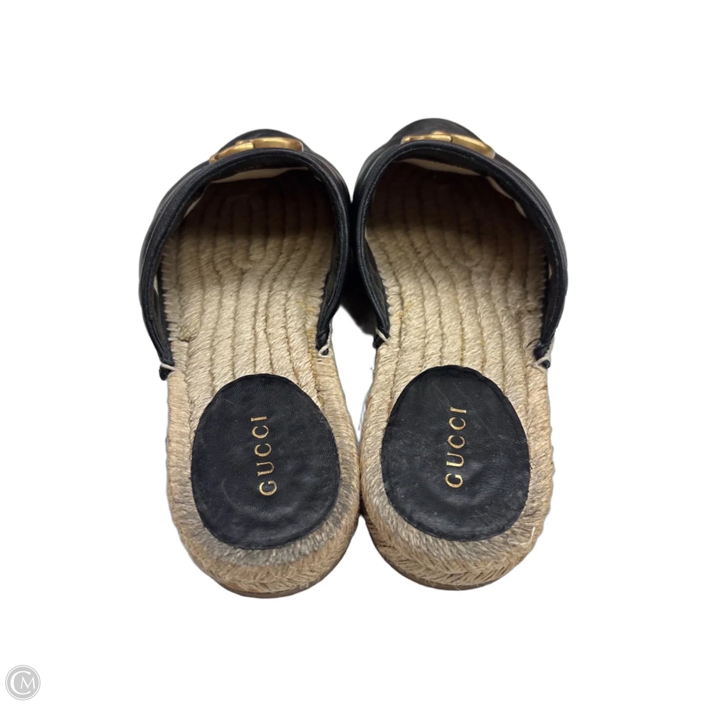 Shoes Luxury Designer By Gucci In Black, Size: 6.5