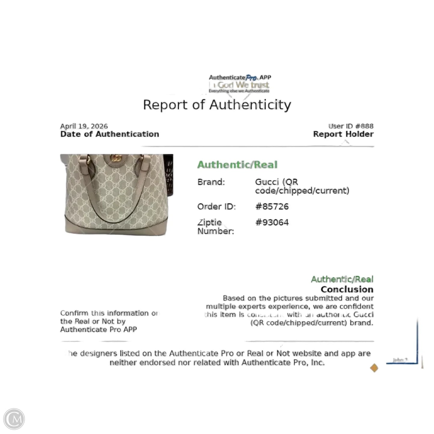 Tote Luxury Designer By Gucci, Size: Large