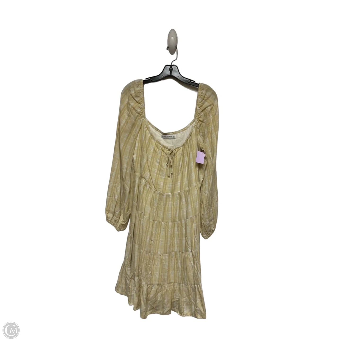 Dress Casual Short By Faithfull The Brand In White & Yellow, Size: M