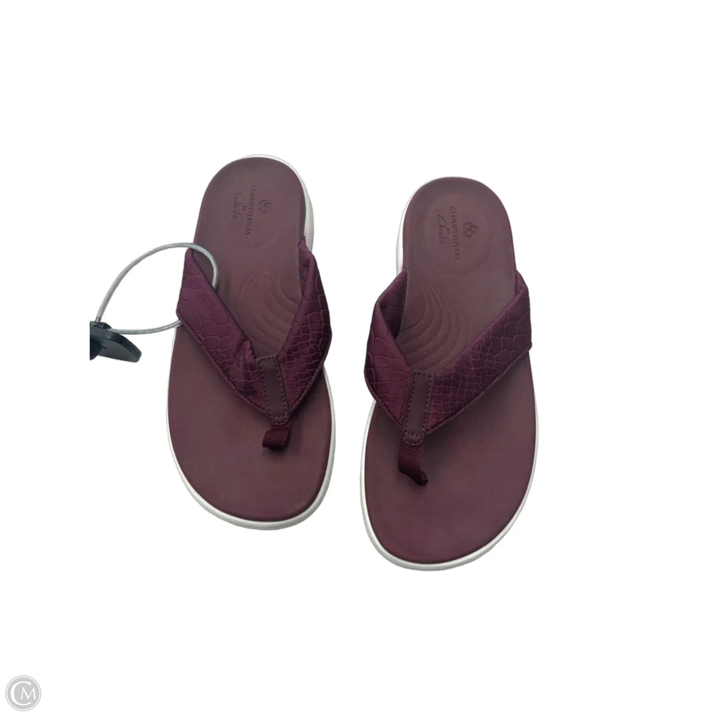 Sandals Flip Flops By Clarks In Purple, Size: 8