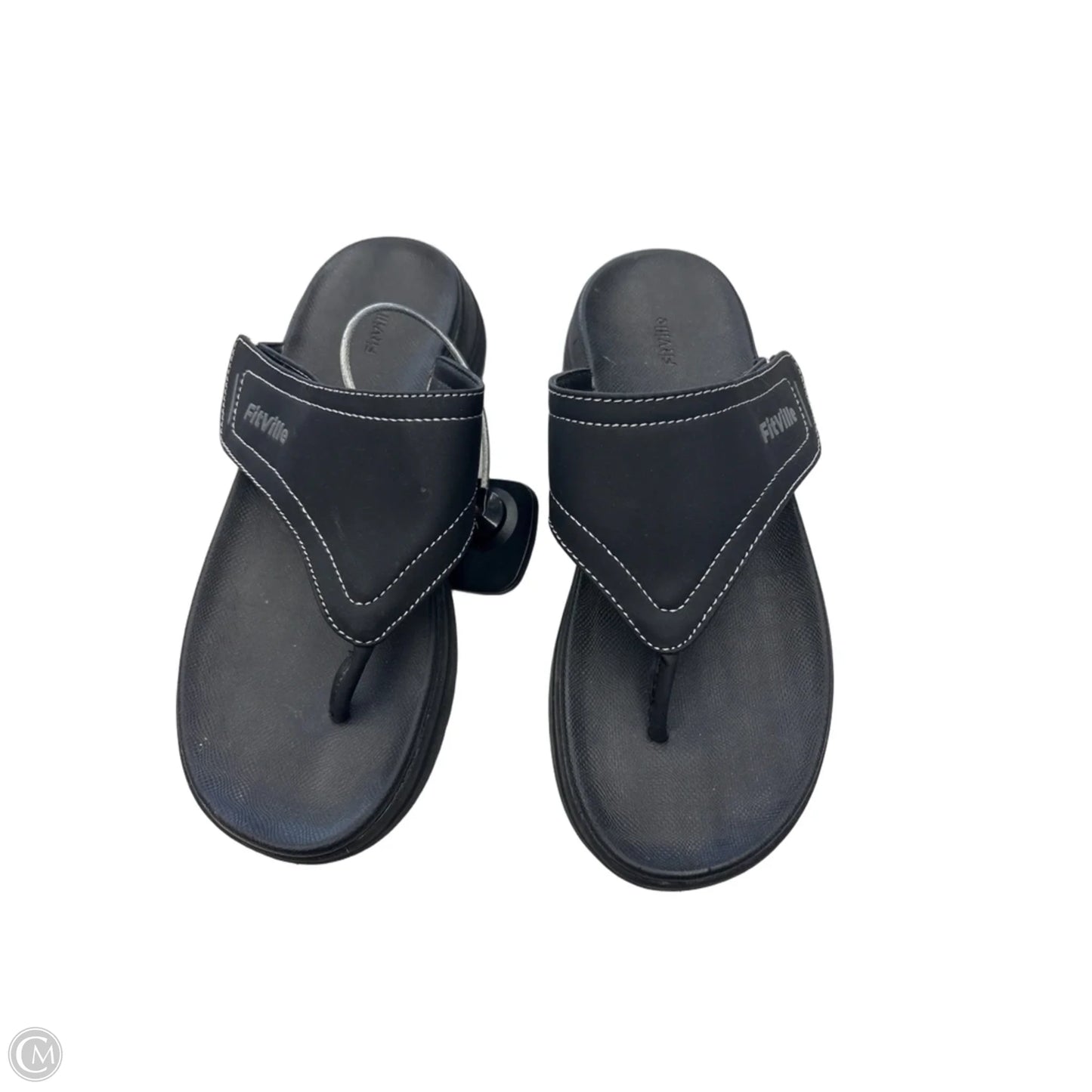 Sandals Flip Flops By Clothes Mentor In Black, Size: 8
