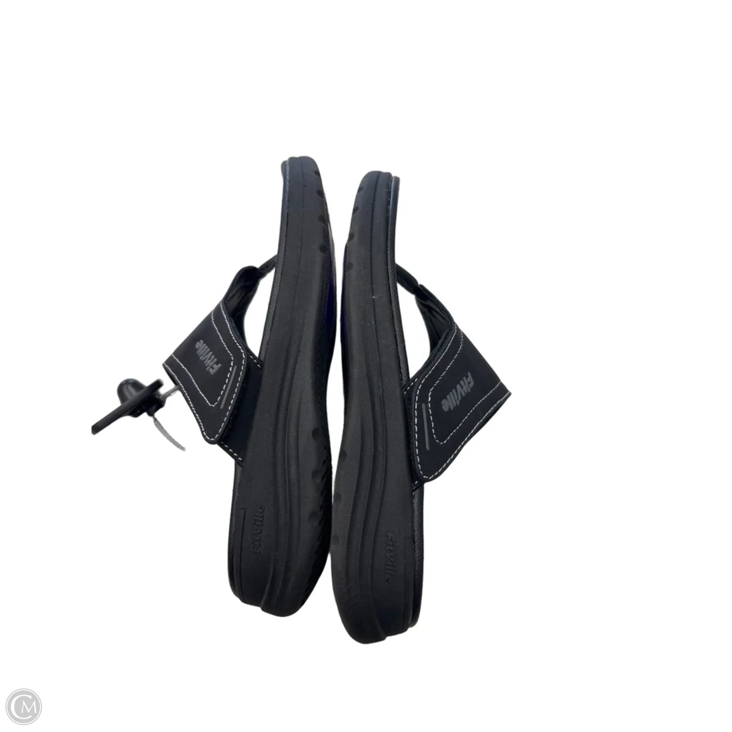 Sandals Flip Flops By Clothes Mentor In Black, Size: 8