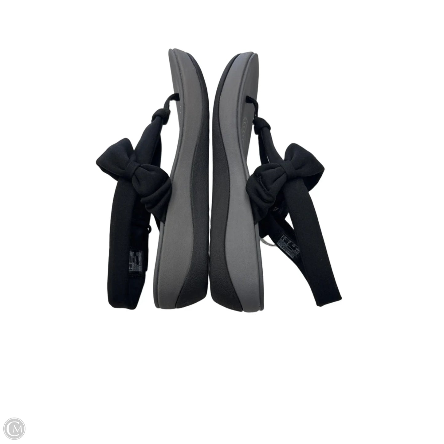 Sandals Flip Flops By Clarks In Black, Size: 9
