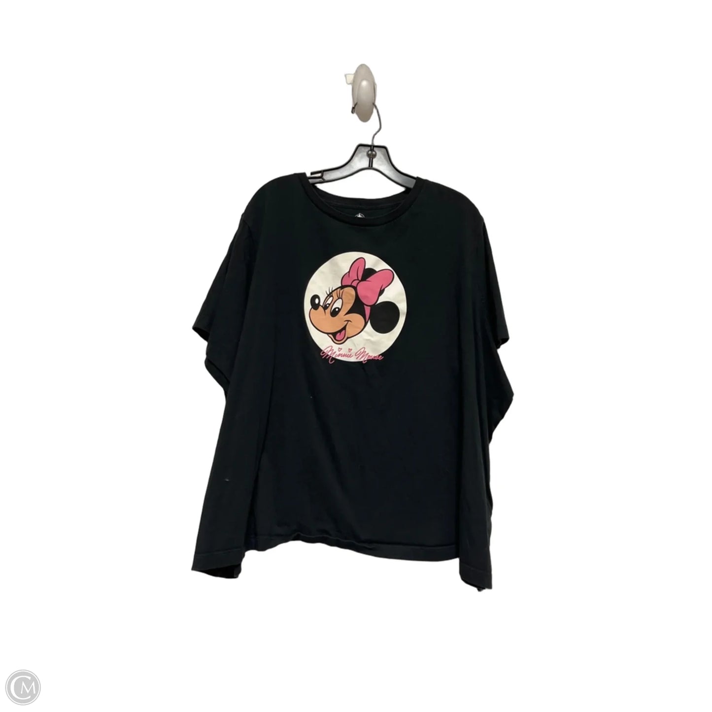 Top Short Sleeve Basic By Disney In Black, Size: 3x