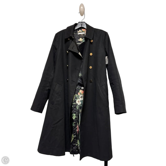 Coat Trench Coat By Ted Baker In Black, Size: M